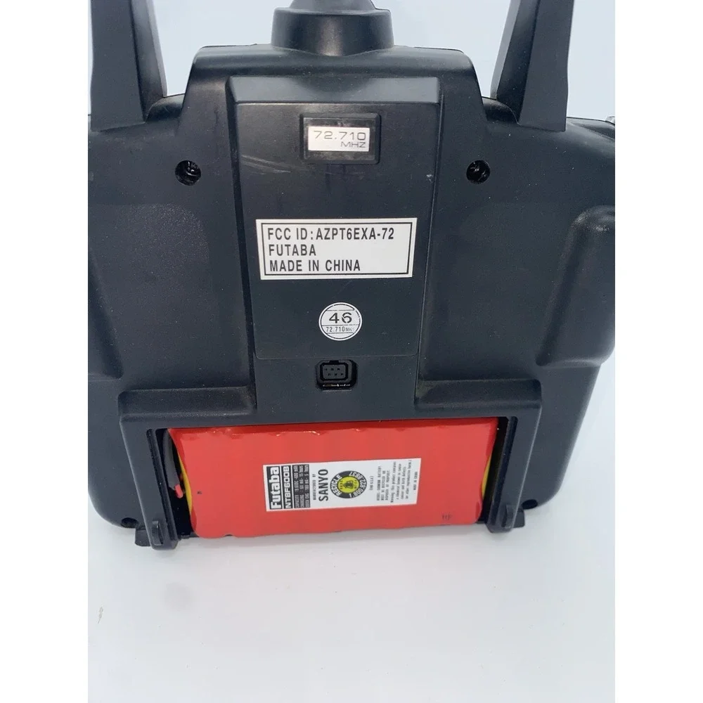 Futaba T6EXA 6-Channel 35MHz RC Transmitter- AC Adapter -Powers On -Missing Back